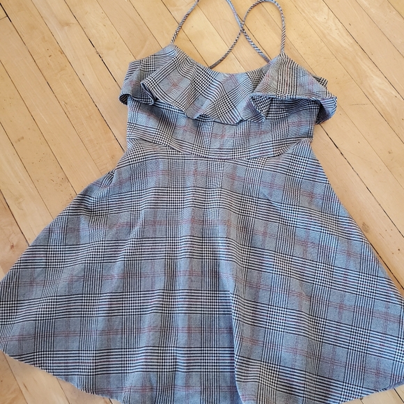 UO Cooperative Glenn Plaid Mini Dress Sz S - Picture 3 of 5